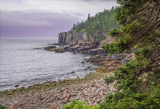 Famous Otter Cliffs in Acadia National Park, Bar Harbor, Maine